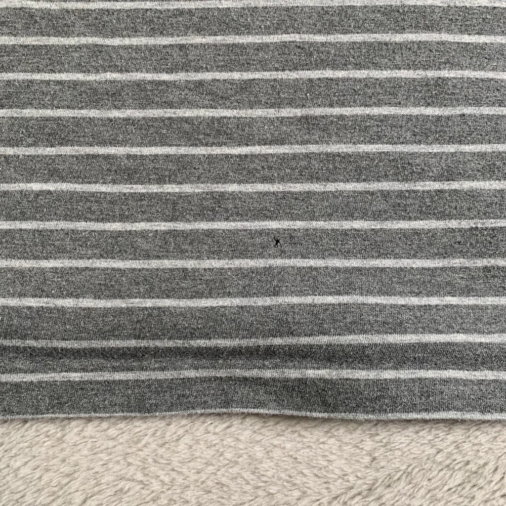 Polo Ralph Lauren Shirt Mens XL Gray White Striped Cotton Tee Casual‎ Crewneck